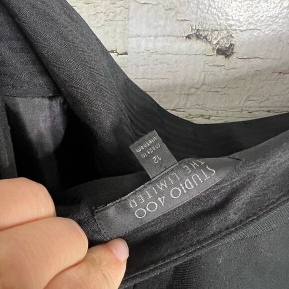 The Limited Studio 400 Zip 12 Black Stretch Womens‎ Straight Pencil Skirt - Picture 4 of 7